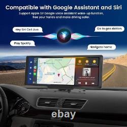 10.26 Portable 2.5K Apple CarPlay Android Auto Car Stereo Radio FM BT AUX + Cam