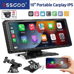 10 Portable Car Stereo FM Radio Apple Carplay/Android Auto IPS Touch Screen AHD