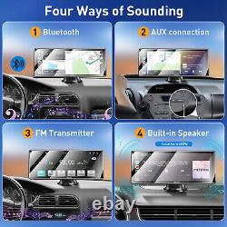 10 Portable Car Stereo FM Radio Apple Carplay/Android Auto IPS Touch Screen AHD