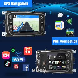 7 Car Stereo Radio Android 10 GPS FM For Ford Focus 2 Mondeo Mk4 C MAX +Camera