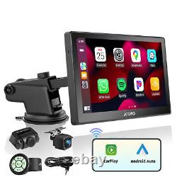 ATOTO Portable Smart Car Stereo Wireless Carplay & Android Auto+2Cameras+Remote