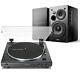 Audio-technica At-lp60x Turntable And Edifier R1280db Black Speakers Open Box