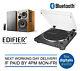 Audio-technica Bluetooth At-lp60xbt Turntable And Edifier R1280db Maple Speakers