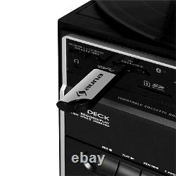 Auna 388-BT Stereo System Turntable Cassette Bluetooth