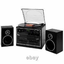 Auna 388-BT Stereo System Turntable Cassette Bluetooth