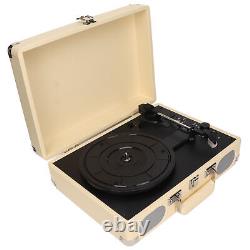 BT Record Player Built In 2 Speakers Portable Stereo 3 Speed Turntable Recor GHB