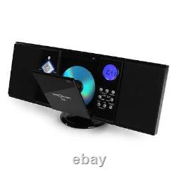 Bluetooth Stereo Speakers CD Player Radio FM Alarm Timer USB SD AUX Black