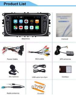 Car Stereo GPS Nav Player Radio BT For Ford Focus Mondeo Galaxy Kuga C/S-Max DAB