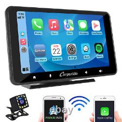 Carpuride Portable Car Stereo Radio 7 Inch Wireless Apple Carplay Android Auto