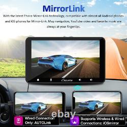 Carpuride Portable Car Stereo Radio 7 Inch Wireless Apple Carplay Android Auto