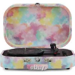 Crosley Discovery Vinyl Record Player Turntable Speakers Retro Briefcase Tie Dye