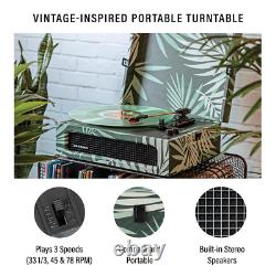 Crosley Voyager Turntable Botanical Bluetooth Stereo Speaker Vinyl Record Player