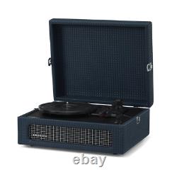 Crosley Voyager Turntable Navy Bluetooth Stereo Speaker Vinyl Record Player