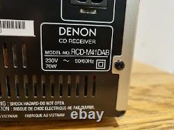 Denon D-M40DAB DAB Micro HI-FI CD Receiver, Silver. With Remote & DAB Ariel
