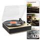 Fenton Rp161lw Record Player With Built In Speakers And Bluetooth Light Wood