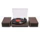 Fenton Rp165d Record Player With Speakers, Bluetooth, Dark Wood