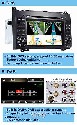 For Mercedes-Benz A/B-Class Vito Viano Sprinter Car Stereo DAB Radio GPS DVD 7