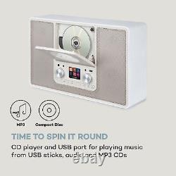 Internet Radio CD Player Bluetooth DAB+ FM Stereo Speaker Digital Radio White