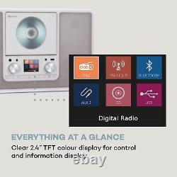 Internet Radio CD Player Bluetooth DAB+ FM Stereo Speaker Digital Radio White