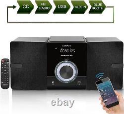 LONPOO Micro Hi-Fi Compact Stereo 2-Way Clear Sound Music System, CD Player