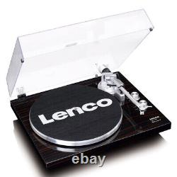Lenco 42cm Aluminium Bluetooth Speaker Vinyl Record Player Turntable Walnut