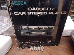 New Open Box Vintage MECCA Under-Dash Car Stereo CASSETTE TAPE PLAYER &SPEAKERS