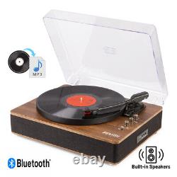 RP162 Record Player with Bluetooth Speakers, Vinyl Turntable to USB Digital MP3