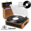 Rp170d Bluetooth Record Player Vinyl Turntable With Lp Case Speakers Rca 3-speed