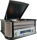 Record Player Turntable Mcr50 8-in-1 Cd Bluetooth Cassette Tape Radio Fm/am Usb