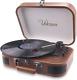 Record Player, Voksun Portable Bluetooth Vinyl Turntable With Built-in Stereo Sp