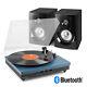 Record Player With Bluetooth Bookshelf Speakers And Vinyl To Mp3 Usb Rp113d