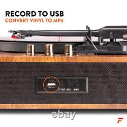 Record Player with Bluetooth Out, Speakers, Wireless Headphones RC30 Record Case