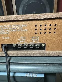 Soundesign Stereo 8 Track Player Deck Model 5019 & Wide Range Speakers 0645 Work