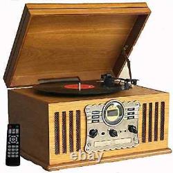 Steepletone Westminster 7-in-1 Bluetooth Record Player DAB+ FM Radio CD Player
