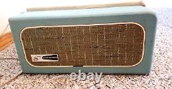 Symphonic Stereophonic Vintage Record Player Model 1707 Detachable Speakers Blue