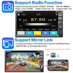 UK 7 Double 2Din In Dash Car CD DVD Player Radio Stereo Wireless Carplay+Camera