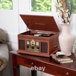 Victrola Nostalgic 6-in-1 Bluetooth Record Player & Multimedia Center with