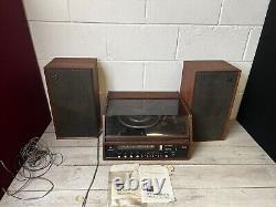 Vintage Dynatron SRX 26 Stereo Turntable Record Player & Speakers Ether Stereo