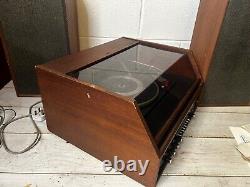 Vintage Dynatron SRX 26 Stereo Turntable Record Player & Speakers Ether Stereo