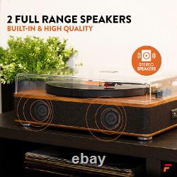 Vinyl Player with Bluetooth Output, Speakers, Headphones RC100 LP Record Case