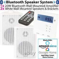 Wall Mounted Micro Bluetooth Amplifier & Speaker Kits Stereo HiFi Music Player